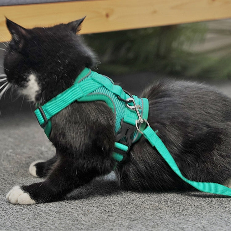 Pet Vest Harness + Traction Rope Set Reflective Breathable Dog Cat Harness, Size: XL(Coffee) - Leashes & Chest Strap by PMC TechLife | Online Shopping South Africa | PMC TechLife | Buy Now Pay Later Mobicred