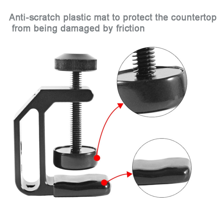 BEXIN WN-38 Universal C-Clamp With 1/4-Inch & 3/8-Inch Hole For Tables Desk Mount - free shipping - PMC TechLife - Order now!