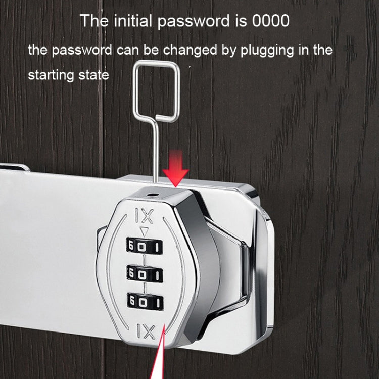 Stick Nail Dual Use Free Punch Cabinet Door Combination Lock Anti-Theft Drawer Lock, Style: Two Hole 3 inch Silver - Padlocks by PMC TechLife | Online Shopping South Africa | PMC TechLife