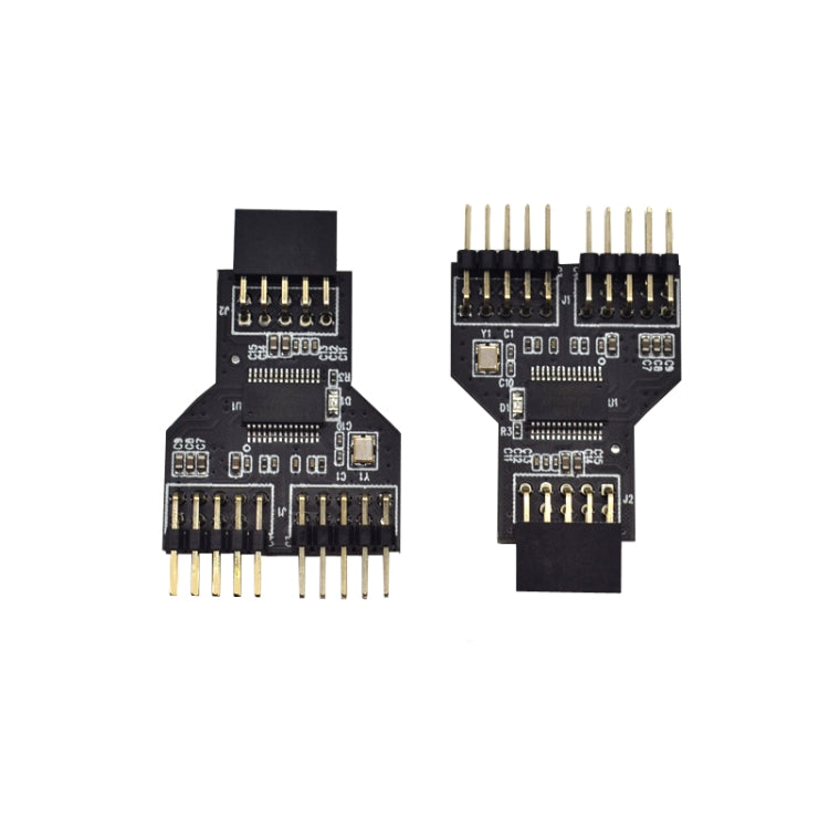 9 Pin USB Header Female 1 To 2 Male Board 9-Pin USB 2.0 HUB Connector Adapter - USB 2.0 HUB by PMC TechLife | Online Shopping South Africa | PMC TechLife
