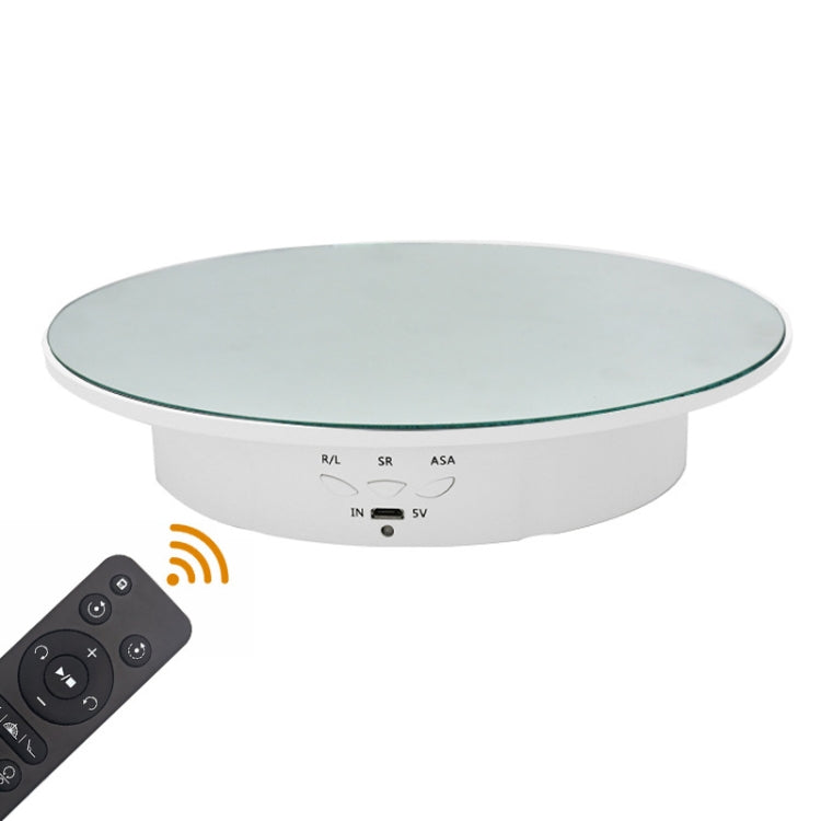 20cm Remote Control Electric Turntable Live Shooting Rotating Display Stand(White) -  by PMC TechLife | Online Shopping South Africa | PMC TechLife | Buy Now Pay Later Mobicred