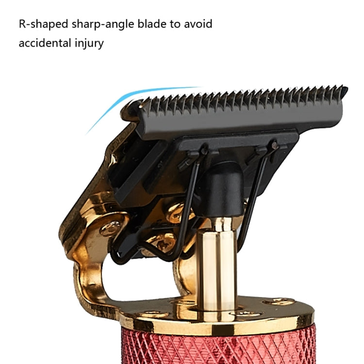 Hollow T-shape Ceramic Cutter Head USB Charging Engraving Electric Hair Clipper, Color: Red - free shipping - PMC TechLife - Order now!