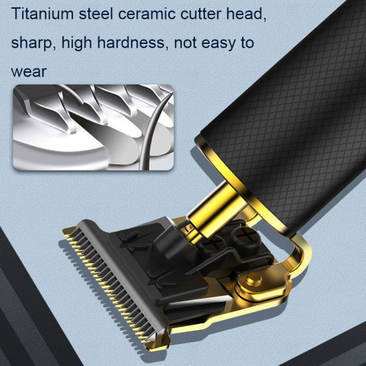 USB Rechargeable Digital Display Engraving Ceramic Knife Electric Hair Clipper(Gold) - free shipping - PMC TechLife - Order now!