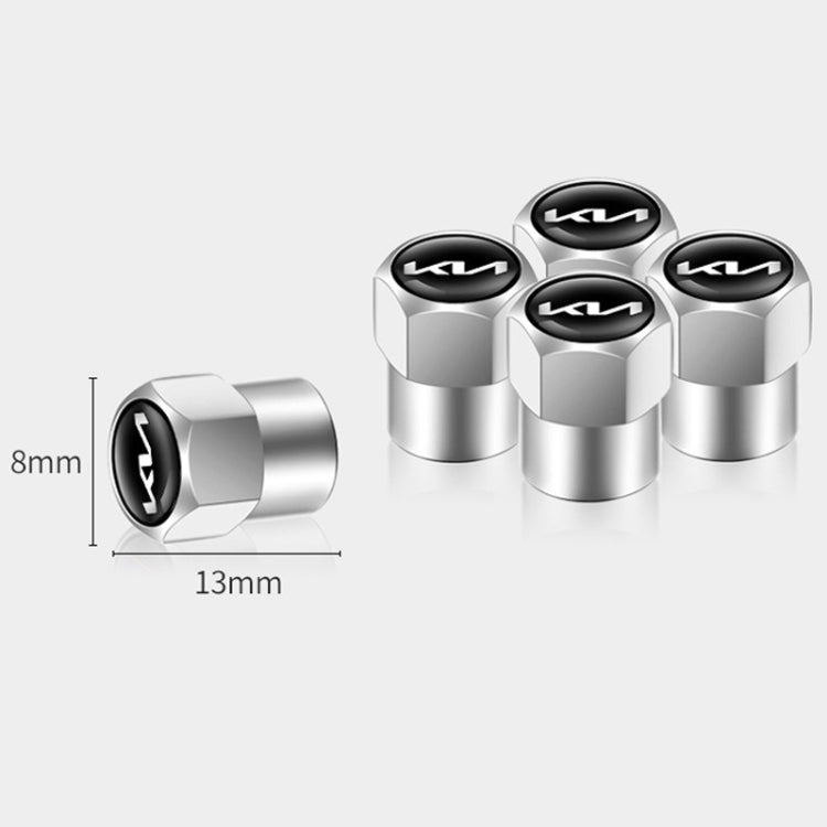 3sets/12pcs For KIA KN Car Tire Valve Core Decorative Metal Cap(Silver) - free shipping - PMC TechLife - Order now!