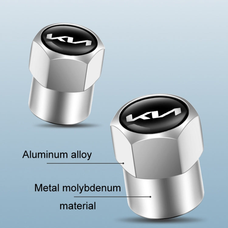3sets/12pcs For KIA KN Car Tire Valve Core Decorative Metal Cap(Silver) - free shipping - PMC TechLife - Order now!