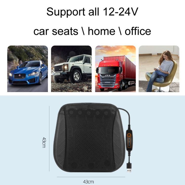 Multifunctional USB Fan Ventilation Heat Dissipation Car Seat Cushion(Blue) - Seat Accessories by PMC TechLife | Online Shopping South Africa | PMC TechLife | Buy Now Pay Later Mobicred