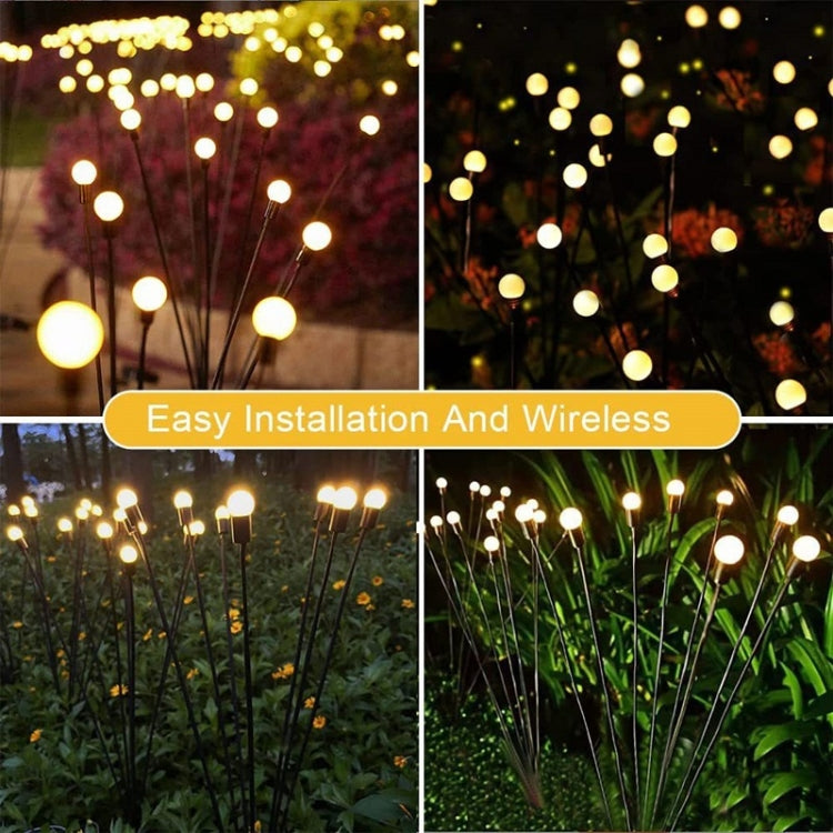 2sets Solar Firefly Lights Christmas Outdoor Garden Waterproof Lawn Lights, Color: 10 Head Color Light - With Solar Panel by PMC Jewellery | Online Shopping South Africa | PMC Jewellery