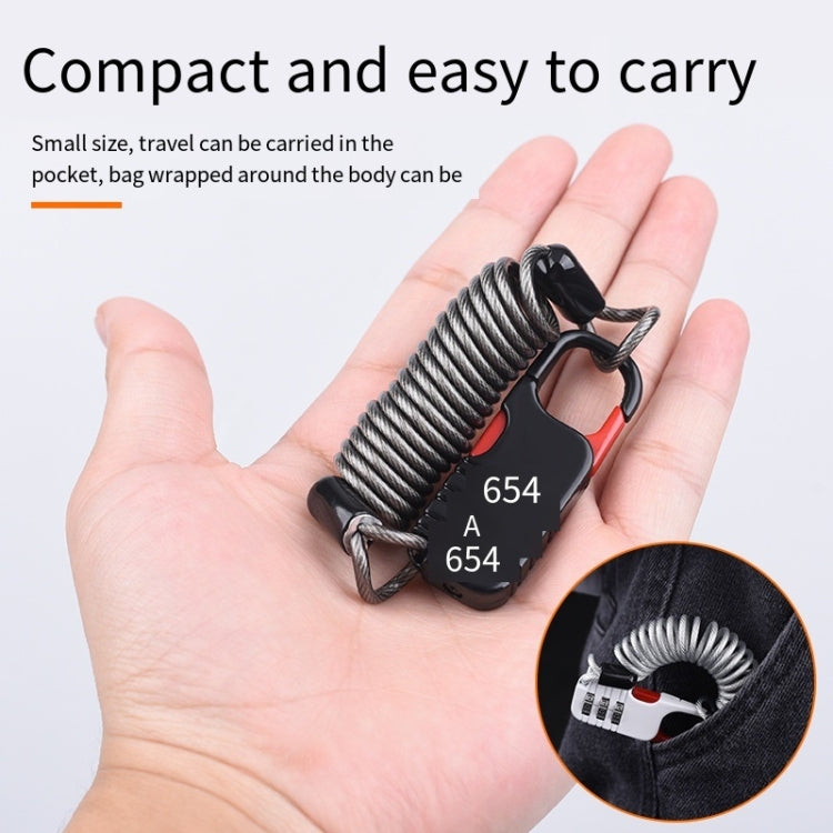 Helmet Anti Theft Password Lock Motorcycle Car Basket Soft Lock(White) - free shipping - PMC TechLife - Order now!