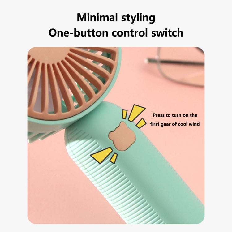 Handheld USB Charging Portable Desktop Small Electric Fan(Green) - Electric Fans by PMC TechLife | Online Shopping South Africa | PMC TechLife