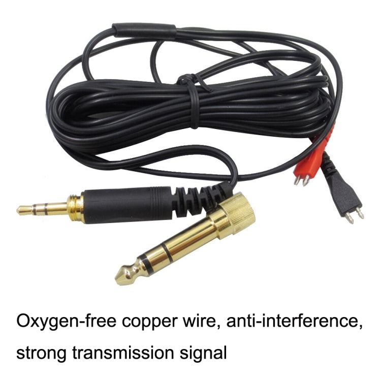 For Sennheiser HD25 / HD560 / HD540 / HD480 / HD430 / HD250 Headset Audio Cable(Left Long Right Short) - Headset Accessories by PMC TechLife | Online Shopping South Africa | PMC TechLife