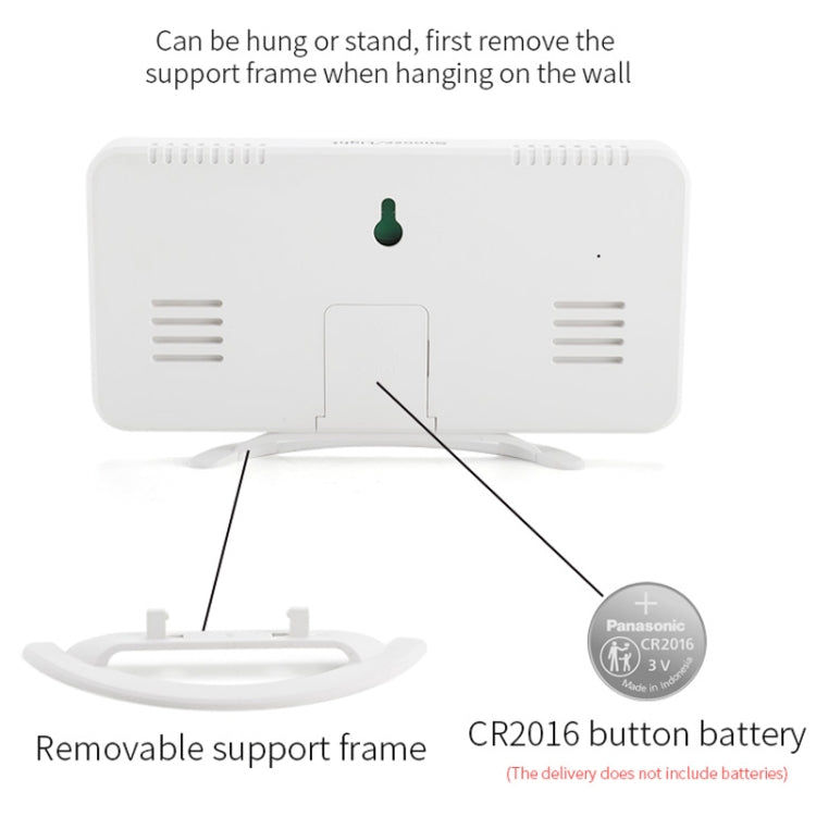 TS-8201 LED Digital Mirror Alarm Clock Big Screen Dual USB Desktop Table Clock, Color: White Shell Red Light - Alarm Clocks by PMc TechLife | Online Shopping South Africa | PMc TechLife | Buy Now Pay Later Mobicred
