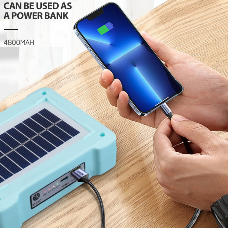 Solar Flood Light Portable Flashlight Emergency Work Light(Blue) - Floodlights by PMC TechLife | Online Shopping South Africa | PMC TechLife