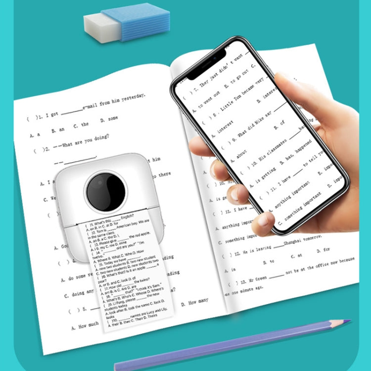 Mini Student Wrong Question Bluetooth Thermal Printer With 3 Rolls Color Paper(Yellow) - Printer by PMC TechLife | Online Shopping South Africa | PMC TechLife | Buy Now Pay Later Mobicred