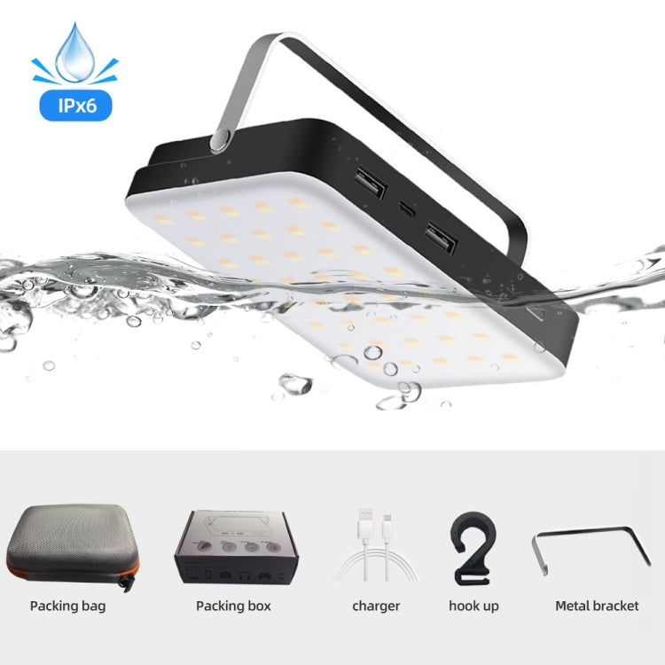 Outdoor Camping LED Light Waterproof USB Rechargeable Lighting(Black) - Camping Lighting by PMc TechLife | Online Shopping South Africa | PMc TechLife | Buy Now Pay Later Mobicred