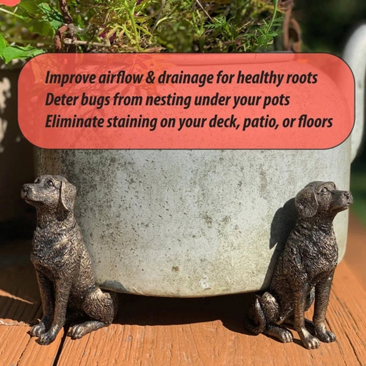 3pcs/set Flower Pot Feet Stand Animal Shape Resin Plant Pots Risers Pad(Dog) - Yard & Garden Decor by PMC TechLife | Online Shopping South Africa | PMC TechLife | Buy Now Pay Later Mobicred