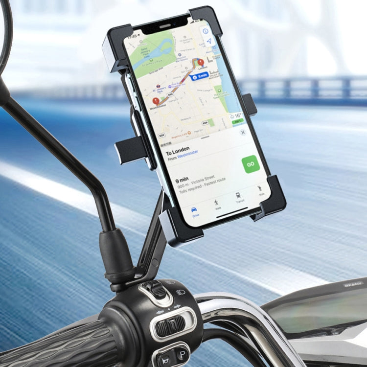 Shockproof Motorcycle Mobile Phone Holder Outdoor Bike Navigation Holder, Model: Rearview Mirror - Holder by PMC TechLife | Online Shopping South Africa | PMC TechLife | Buy Now Pay Later Mobicred