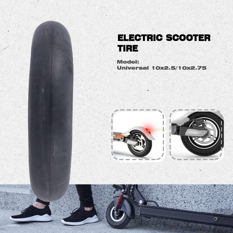 10 x 2.5/2.75 Electric Scooter 45 Degree Valve Thickened Inner Tube(Yellow Stripes) - Accessories & Parts by PMC TechLife | Online Shopping South Africa | PMC TechLife