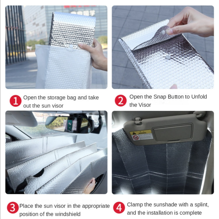 140x75cm Car Front Windshield Sun Protection Heat Insulation Foldable Sunshade - free shipping - PMC TechLife - Order now!