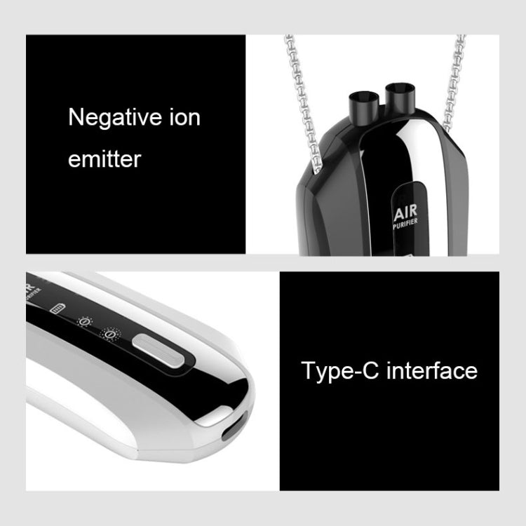 Portable Negative Ion Air Purifier Home Hanging Neck Purifier, Style: Chain Style (White) - free shipping - PMC TechLife - Order now!