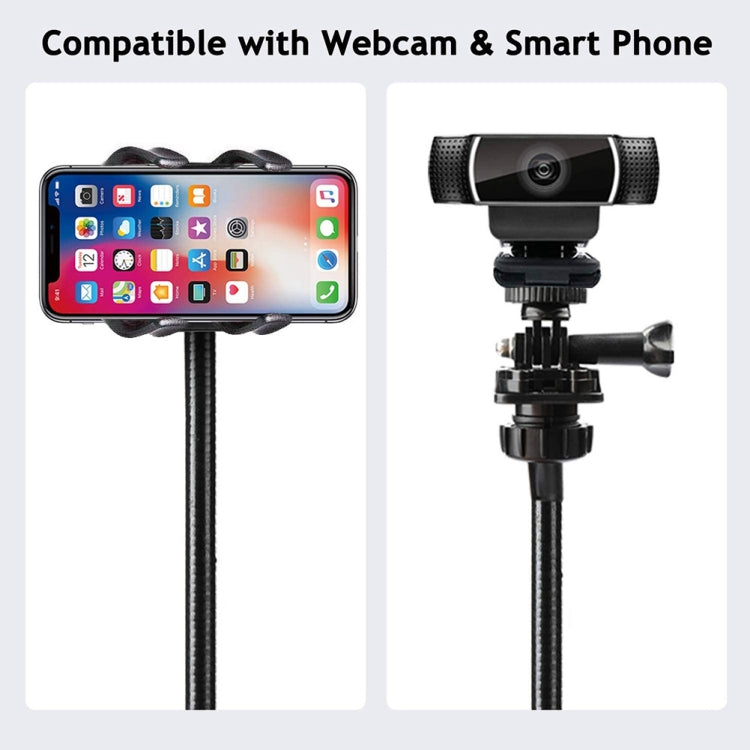 Double-clamp Camera Phone Holder Extended Metal Bending Bracket(Black) - Stand by PMC TechLife | Online Shopping South Africa | PMC TechLife | Buy Now Pay Later Mobicred