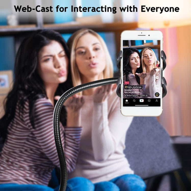 Double-clamp Camera Phone Holder Extended Metal Bending Bracket(Black) - Stand by PMC TechLife | Online Shopping South Africa | PMC TechLife | Buy Now Pay Later Mobicred