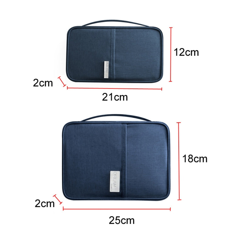 Travel Waterproof Dustproof Portable Passport Document Bag, Color: Navy Blue Small - Card & Passport Bags by PMC TechLife | Online Shopping South Africa | PMC TechLife | Buy Now Pay Later Mobicred