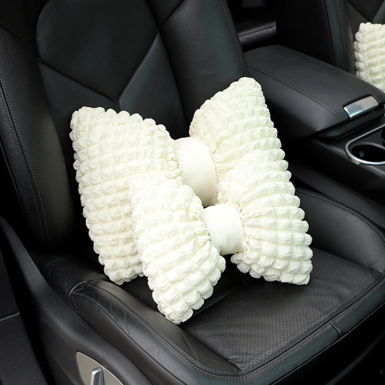 Car Seat Breathable And Comfortable Puff Pillow Upholstery, Color: Headrest Beige - Seat Accessories by PMC TechLife | Online Shopping South Africa | PMC TechLife | Buy Now Pay Later Mobicred