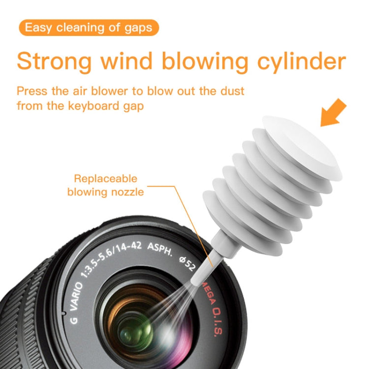 Q20 Headphone Cleaning Pen Mobile Phone Camera Computer Cleaning Tool Without Liquid(White Orange) - free shipping - PMC TechLife - Order now!