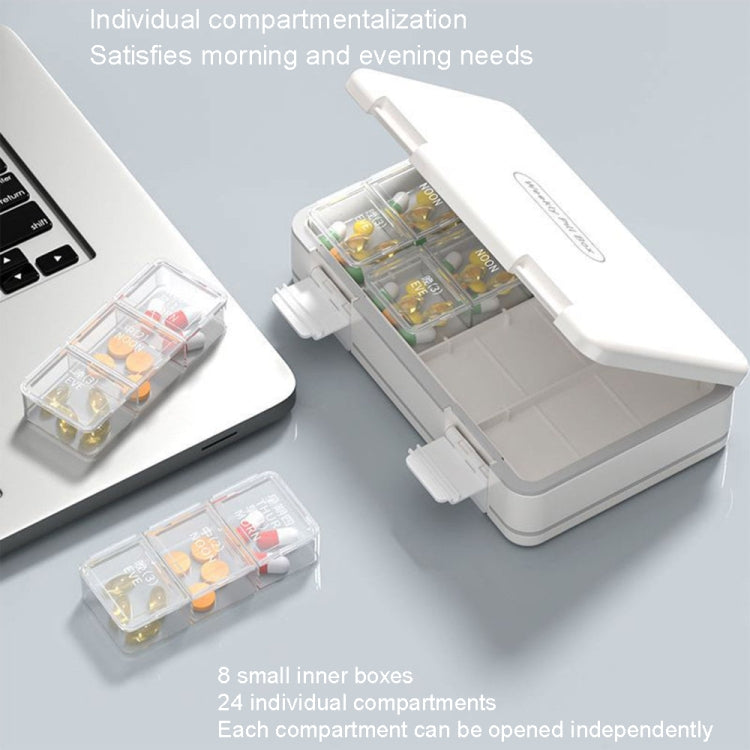 24 Grid Large Capacity Sealing Pills Case 3 Times A Day 7 Day Medicine Organizer Box(Blue) - free shipping - PMC TechLife - Order now!