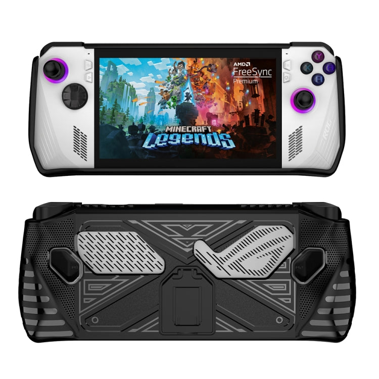 For Asus ROG Ally Game Console TPU Soft Cover With Holder Bracket(Black) - Accessories by PMC TechLife | Online Shopping South Africa | PMC TechLife