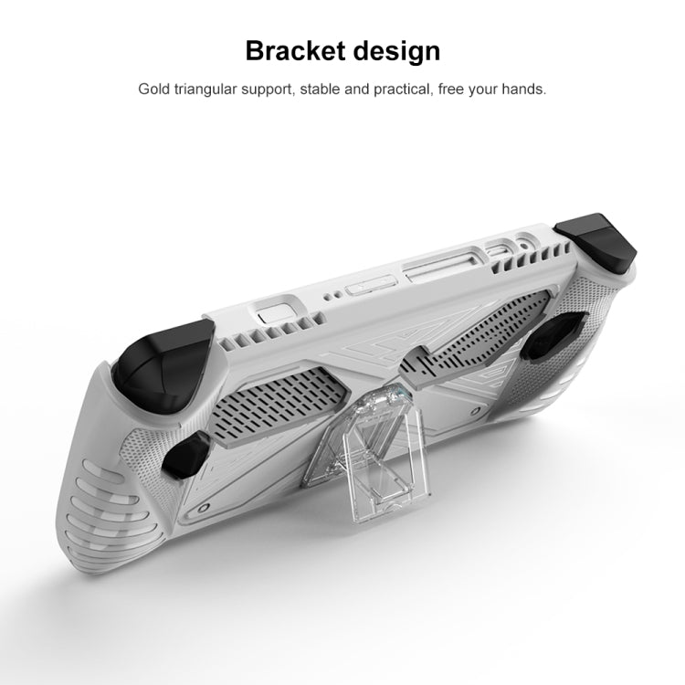 For Asus ROG Ally Game Console TPU Soft Cover With Holder Bracket(Black) - Accessories by PMC TechLife | Online Shopping South Africa | PMC TechLife