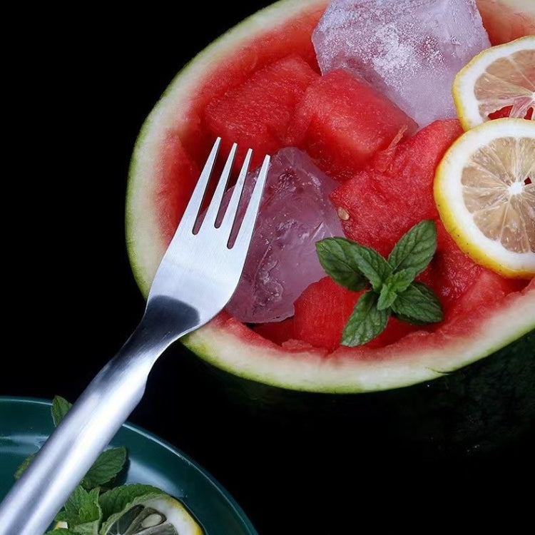 2 In 1 Watermelon Fork Slicer Stainless Steel  Kitchen Fruit Cutter - Cutter & Peeler by PMC TechLife | Online Shopping South Africa | PMC TechLife