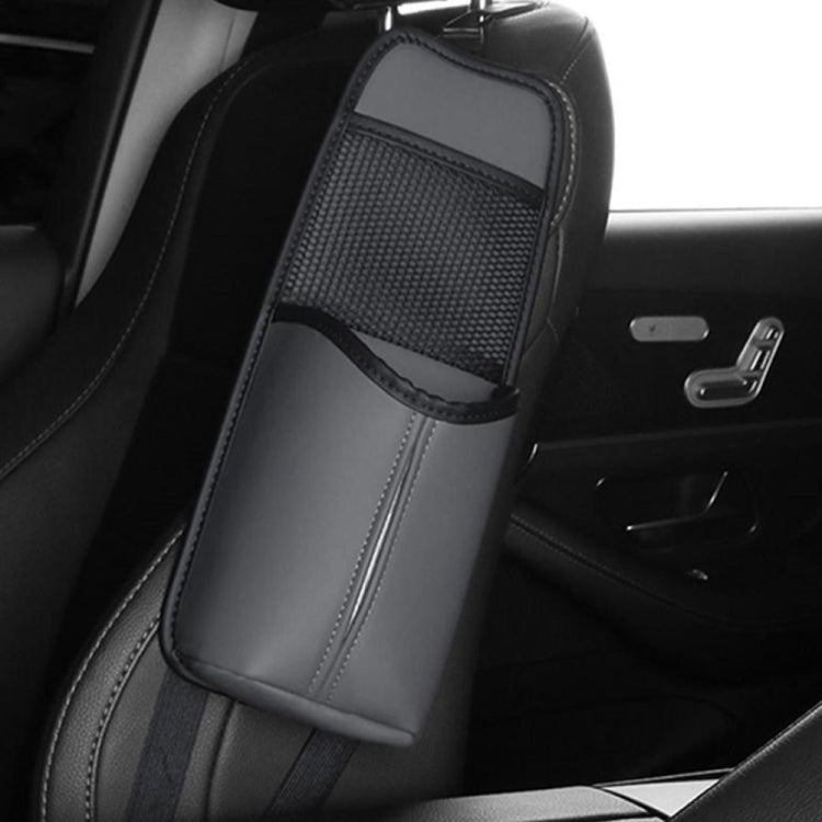 Car Seat Leather Multifunctional Tissue Water Cup Storage Hanging Bag(Grey) - Stowing Tidying by PMC TechLife | Online Shopping South Africa | PMC TechLife | Buy Now Pay Later Mobicred