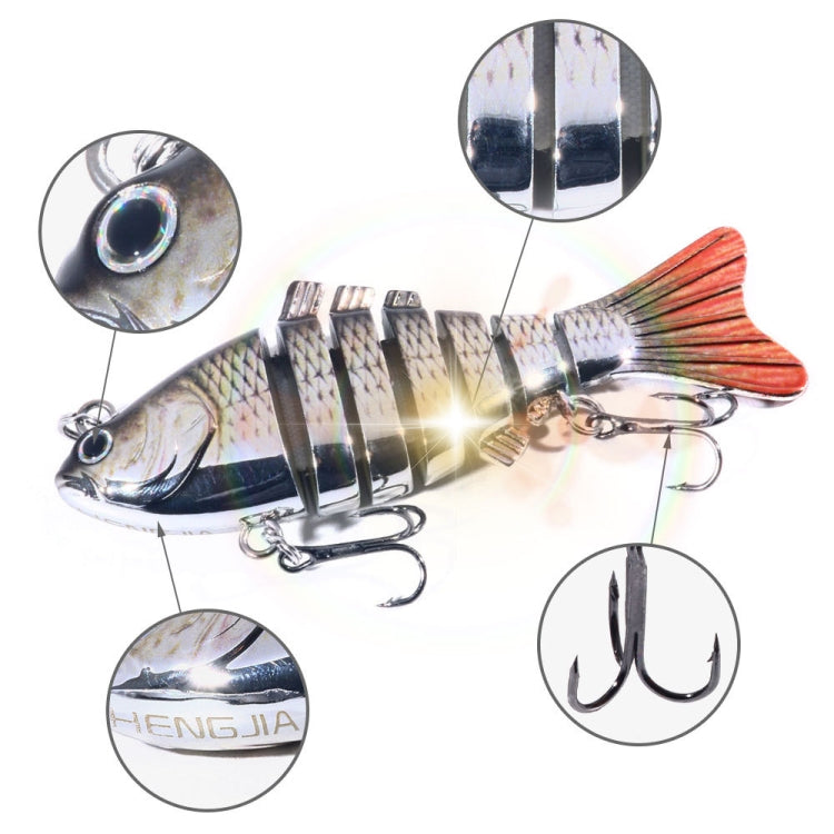 HENGJIA 10cm 24g Bionic Multi-Section Fish Bait Plastic Electroplating Fake Bait(6) - free shipping - PMC TechLife - Order now!