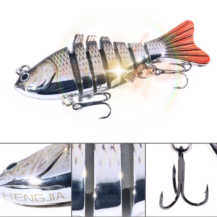 HENGJIA 10cm 24g Bionic Multi-Section Fish Bait Plastic Electroplating Fake Bait(3) - Fishing Lures by HENGJIA | Online Shopping South Africa | PMC TechLife | Buy Now Pay Later Mobicred