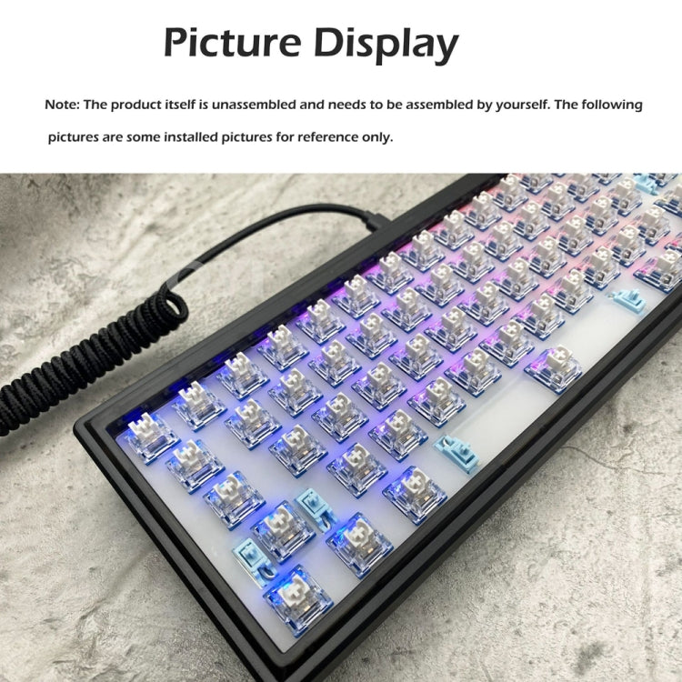 Hot Swap Shaft Wired RGB Back Light Customized Mechanical Keyboard Kit(Purple Transparent) - Other by PMC Jewellery | Online Shopping South Africa | PMC Jewellery | Buy Now Pay Later Mobicred