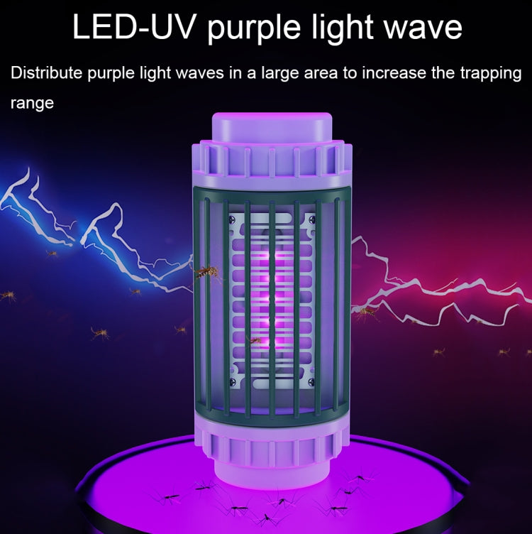 LED-UV Purple Light Wave Electric Shock Mosquito Killer Lamp Mini Plug-In Mosquito Repellent, CN Plug(Green) - free shipping - PMC TechLife - Order now!