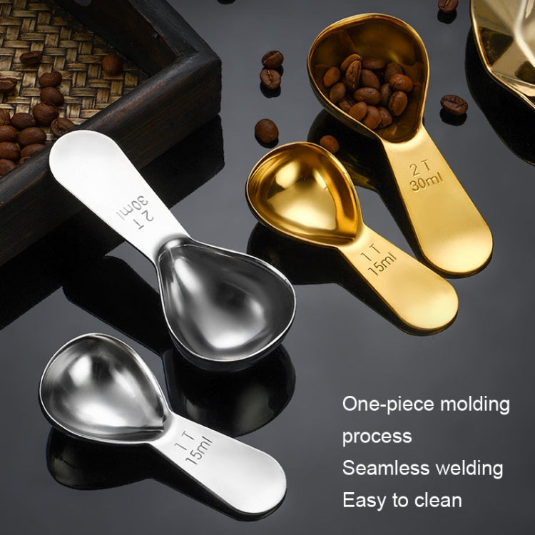 15ml 304 Stainless Steel Thickened Coffee Spoon With Scale Measuring Bean Spoon, Color: Gold - Coffee Tools by PMC TechLife | Online Shopping South Africa | PMC TechLife | Buy Now Pay Later Mobicred