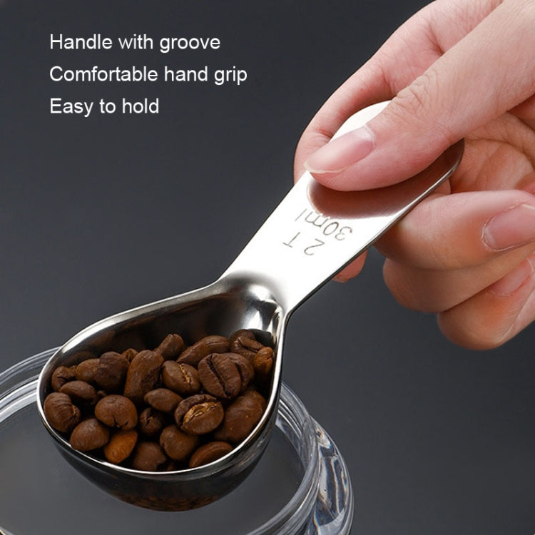 30ml 304 Stainless Steel Thickened Coffee Spoon With Scale Measuring Bean Spoon, Color: Black - Coffee Tools by PMC TechLife | Online Shopping South Africa | PMC TechLife | Buy Now Pay Later Mobicred