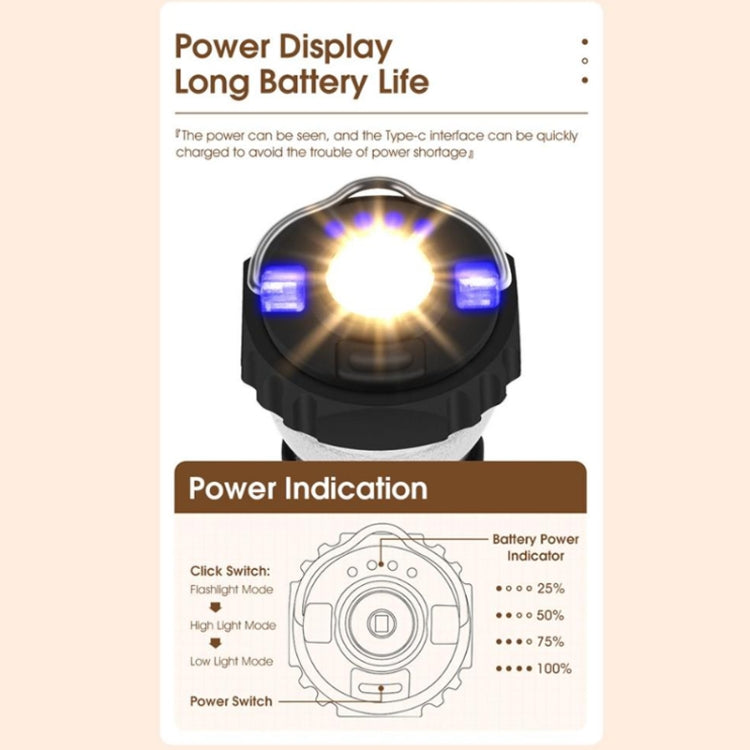 WEST BIKING Outdoor Lighthouse Camping Light LED Portable Magnetic Emergency Flashlight(Black) - Camping Lighting by WEST BIKING | Online Shopping South Africa | PMC TechLife | Buy Now Pay Later Mobicred