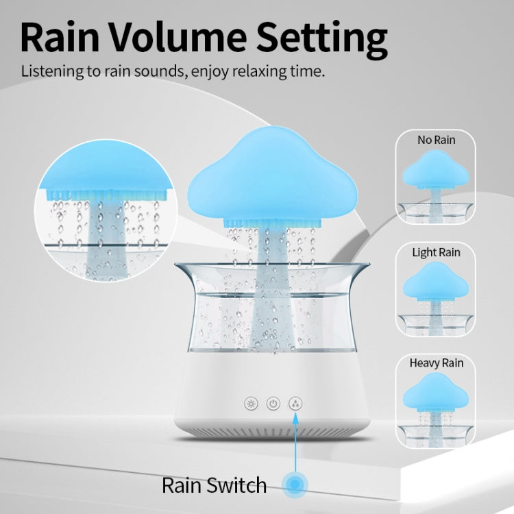 CH06 300ml Rain Humidifier Mushroom Cloud Colorful Night Lamp Aromatherapy Machine, Style: Without Remote Controller(Light Wood Grain) - free shipping - PMC TechLife - Order now!