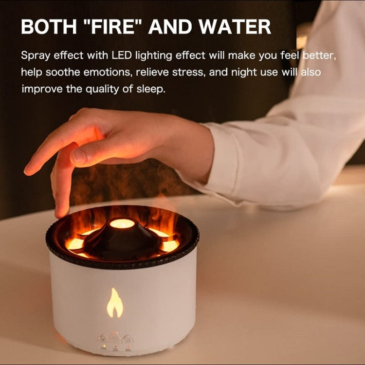 Volcanic Essential Oil Aroma Diffuser Ultrasonic Air Humidifier, Model: Monochrome(EU Plug) - free shipping - PMC TechLife - Order now!