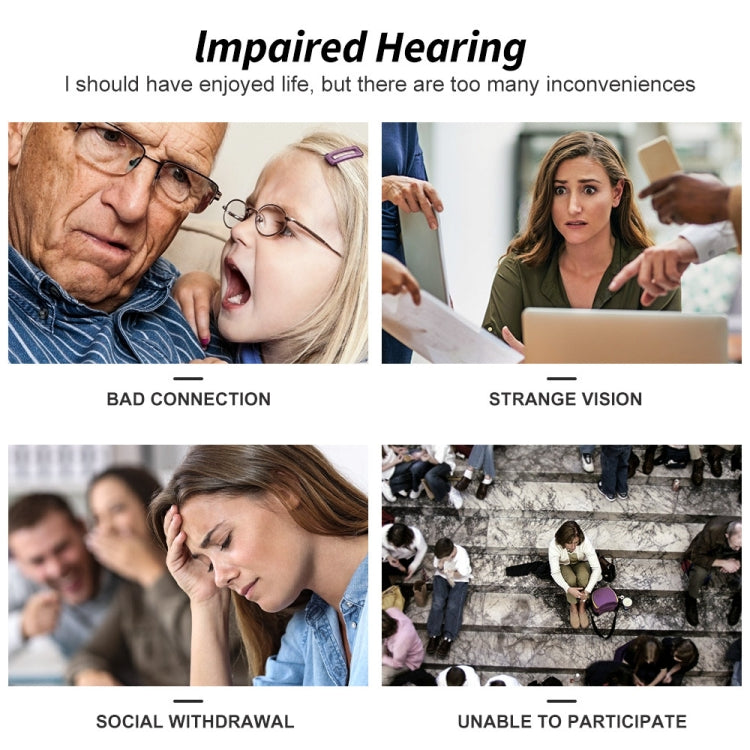 AN127 Invisible In-Ear Hearing Aid Sound Amplifier For The Elderly And Hearing Impaired(Blue Left Ear) - Hearing Aids by PMC Jewellery | Online Shopping South Africa | PMC Jewellery