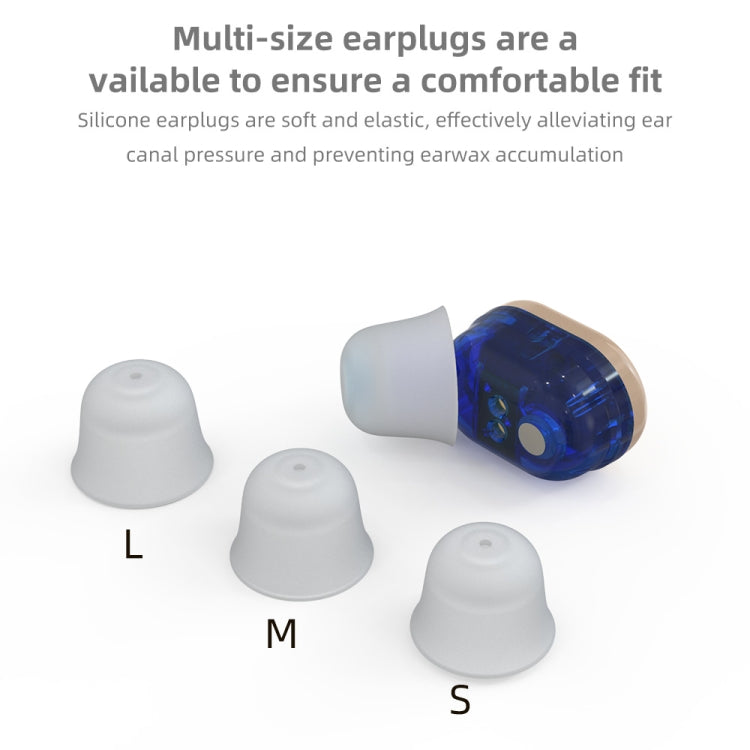 USB Charging Mini In-Ear Elderly Hearing Aid Stealth Sound Amplifier(Red and Blue) - Hearing Aids by PMC Jewellery | Online Shopping South Africa | PMC Jewellery