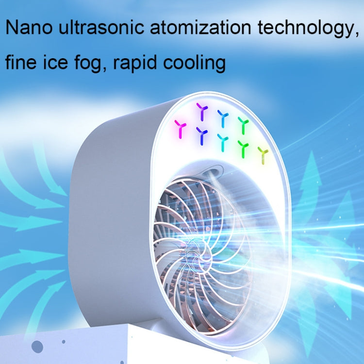 USB Spray Humidification Air Conditioning Fan Small Portable Desktop Air Cooler, Style: Charging (Green) - Electric Fans by PMC TechLife | Online Shopping South Africa | PMC TechLife | Buy Now Pay Later Mobicred