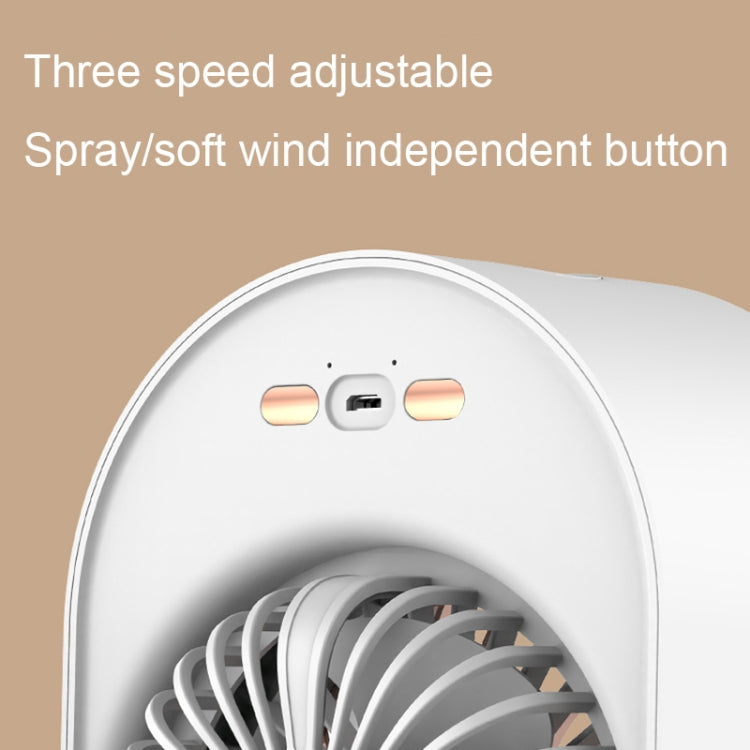 USB Spray Humidification Air Conditioning Fan Small Portable Desktop Air Cooler, Style: Plug-in (Green) - free shipping - PMC TechLife - Order now!