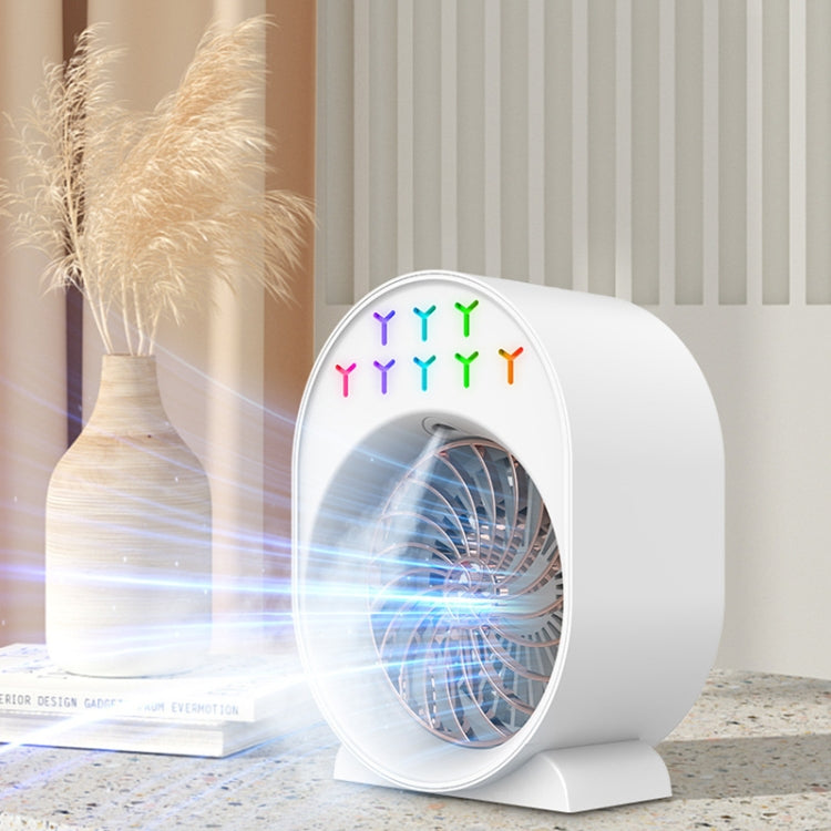 USB Spray Humidification Air Conditioning Fan Small Portable Desktop Air Cooler, Style: Charging (Green) - Electric Fans by PMC TechLife | Online Shopping South Africa | PMC TechLife | Buy Now Pay Later Mobicred