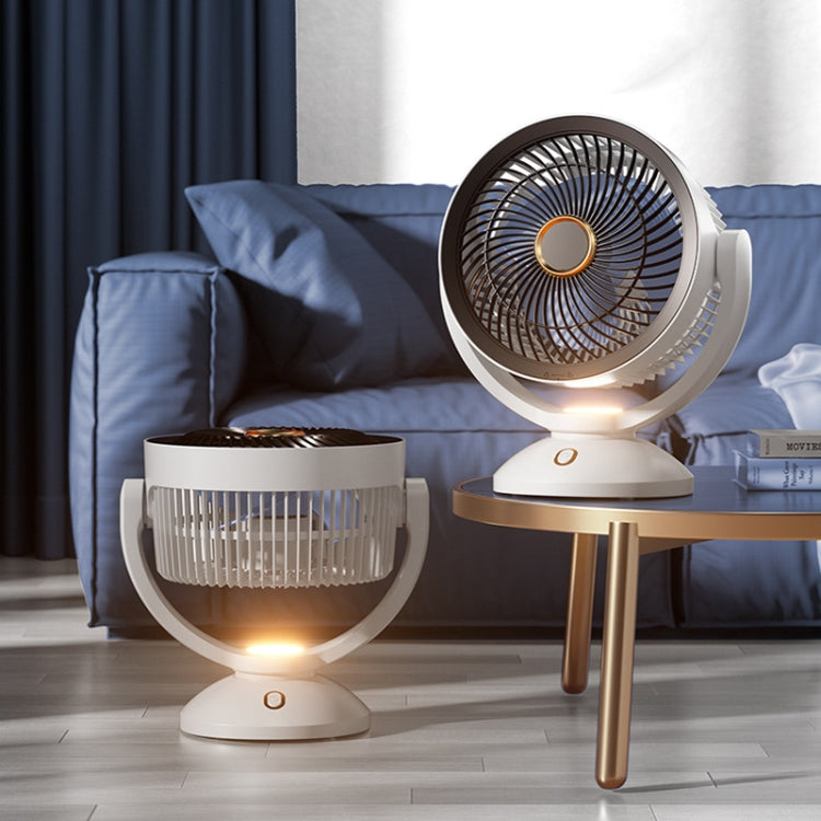 Desktop Air Circulation Upright Night Light Fan Household Rotatable Turbo Fan, Style: Plug-in Model - Electric Fans by PMC TechLife | Online Shopping South Africa | PMC TechLife | Buy Now Pay Later Mobicred