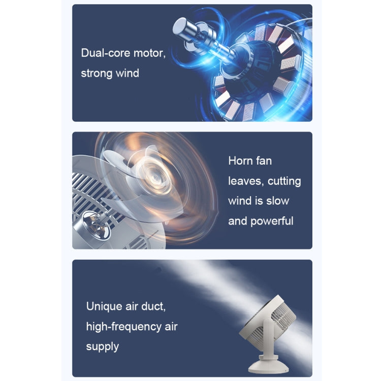 Desktop Air Circulation Upright Night Light Fan Household Rotatable Turbo Fan, Style: Plug-in Model - Electric Fans by PMC TechLife | Online Shopping South Africa | PMC TechLife | Buy Now Pay Later Mobicred