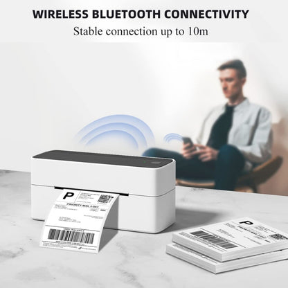 Phomemo PM241-BT Bluetooth Address Label Printer Thermal Shipping Package Label Maker, Size: US(Black White) - Printer by Phomemo | Online Shopping South Africa | PMC Jewellery | Buy Now Pay Later Mobicred